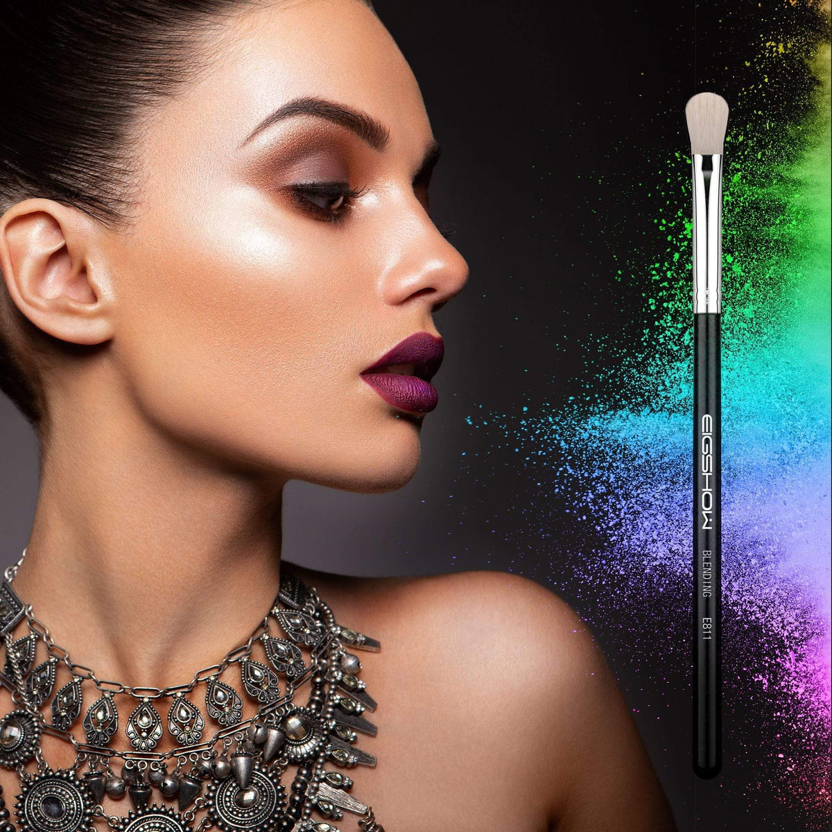 E835 ANGLED EYELINER BRUSH - PRO PRECISION GEL EYELINER MAKEUP BRUSH