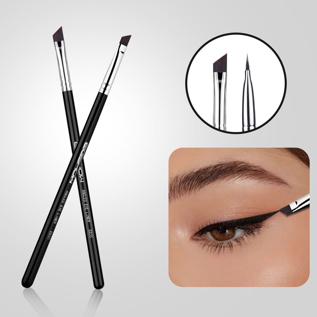 ELESDA Eyeliner Brush, Angled Eyebrow Eyeliner Brush 3PCS Slanted